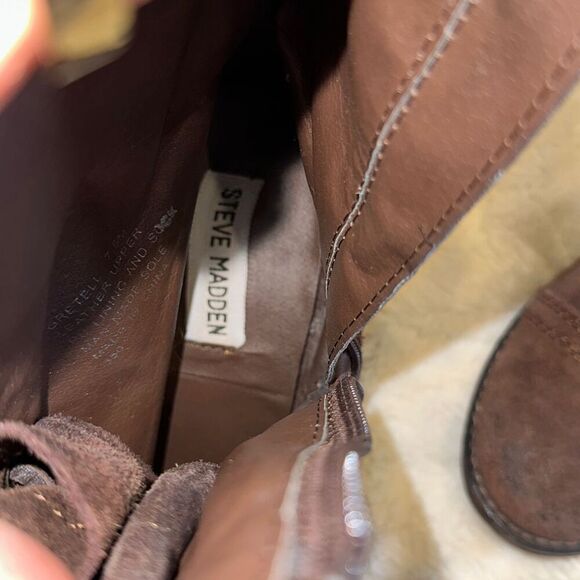 Steve Madden Gretell brown heeled boots | Sz 7.5 - Picture 8 of 9